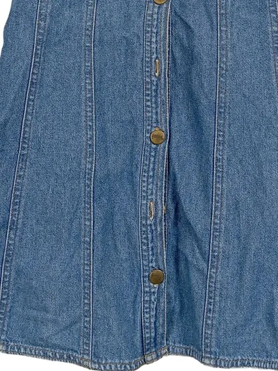 YOUNGSTER Jeanskleid Mädchen Gr. 128 Blau Ärmellos Knopfleiste Denim