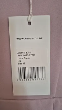 ABOUT YOU Liana Dress Damen Trägerkleid Gr. 38 Lila Midi Freizeitkleid 3