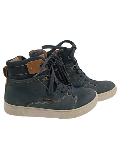 VADO Sneaker High Kinder Gr. 38 Blau Leder VA-TEX Wasserdicht