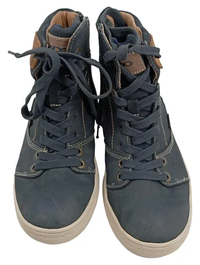 VADO Sneaker High Kinder Gr. 38 Blau Leder VA-TEX Wasserdicht