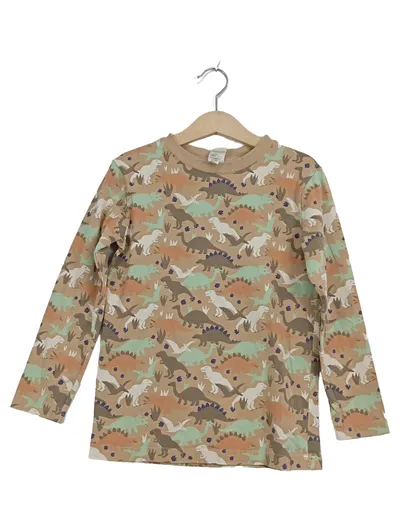 ALANA Kinder Langarmshirt Dinosaurier-Print Gr. 122 Beige Langarm