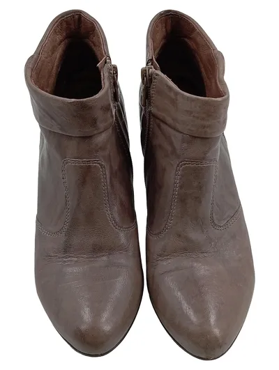 NeroGiardini Damen Stiefeletten Leder Braun Gr. 37 Absatz 7cm Italy