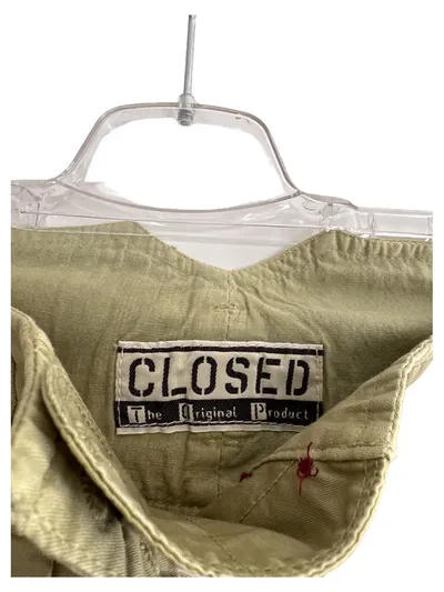 Closed Damen Stoffhose Chino Gr. 40 hellgrün Baumwolle Falten