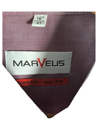 MARVELIS Herren Business Hemd Langarm Lila Kragenweite 41 Non-Iron