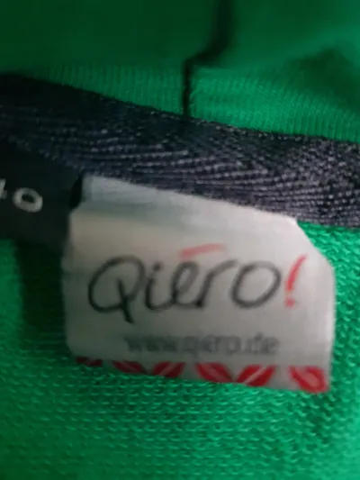 Qiéro! Kapuzenpullover Damen Gr. 40 Grün Hoodie Basic Baumwolle