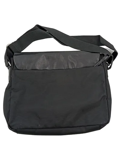 LOUBS Umhängetasche Schwarz Leder Herren Damen Messenger Bag Business