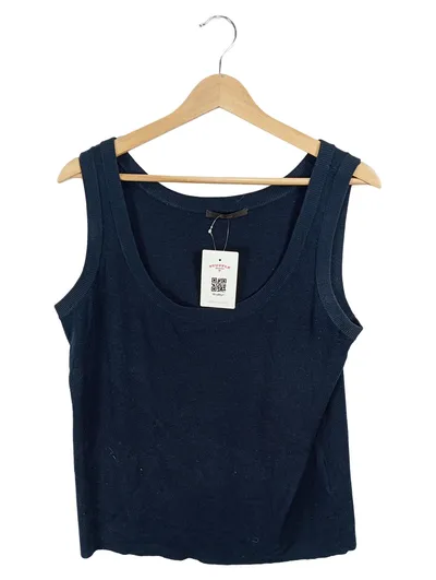 windsor. Damen Top Strick Ärmellos Navy Blau Gr. 42 XL Wolle Basic