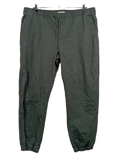 Tu Herren Jogginghose Oliv Gr. XL Linen Casual Jogger Hose