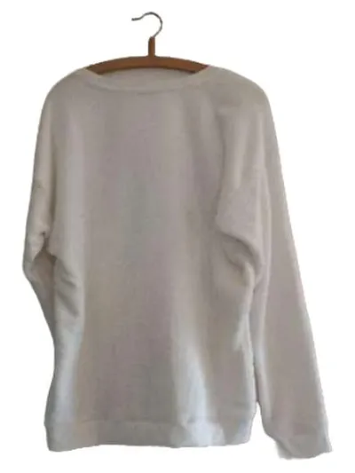 BELOVED Damen Pullover Weihnachten Rentier Motiv Weiß Gr. XL
