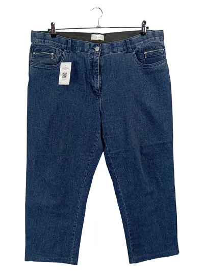 Fair Lady Damen Jeans Regular Fit Capri Gr. 25 W25 Blau Baumwolle