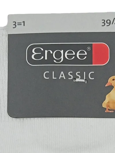 Ergee Classic Socken Herren 39/42 Weiß 3er Pack Baumwolle Basic