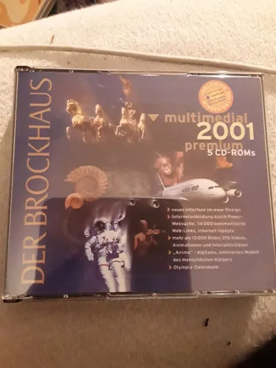 Brockhaus Multimedial 2001 Premium PC Lernsoftware Enzyklopädie 5 CD-ROMs