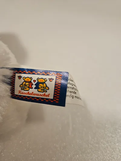Kuschelwuschel Teddybär Weihnachtsmütze Plüschtier weiß 16cm Kuscheltier
