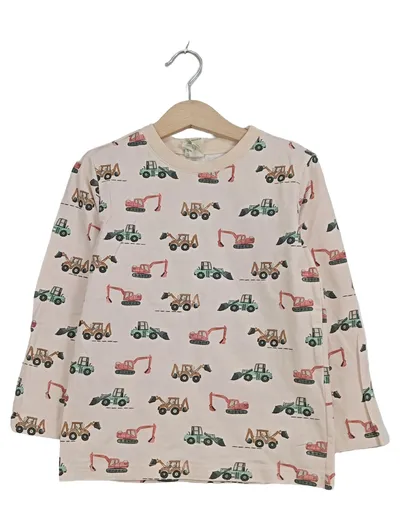 ALANA Kinder Langarmshirt Bagger Motiv Gr. 122 Beige Baumwolle