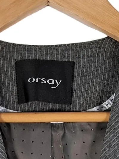 ORSAY Damen Anzugweste Gr. 36 S Grau Nadelstreifen Business Weste