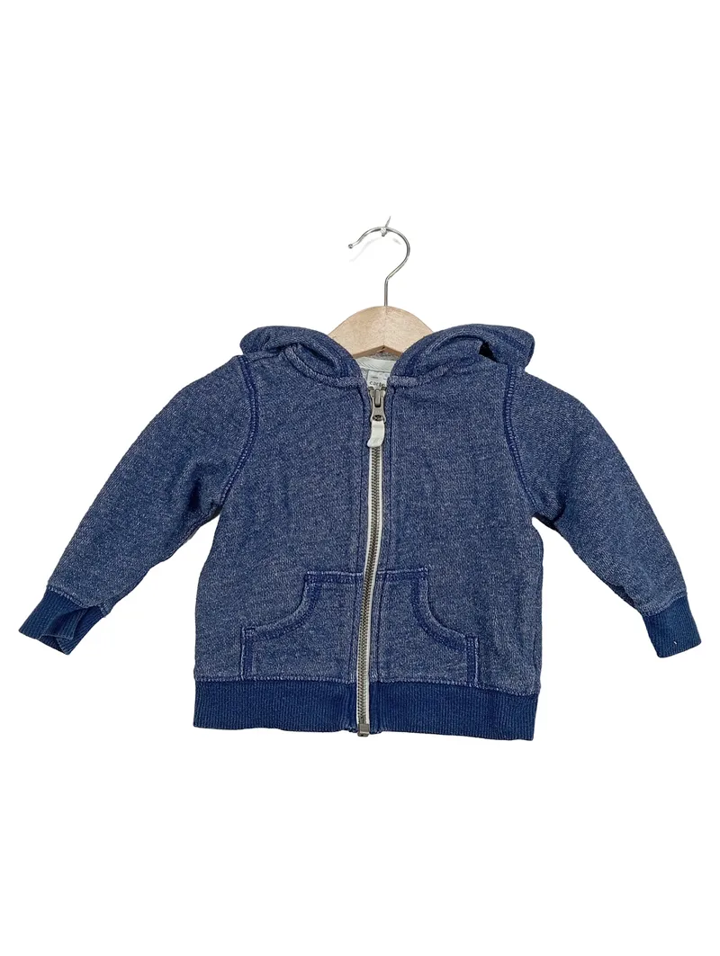 Carter's Baby Sweatjacke Kapuzenjacke Blau Meliert 9 Monate 74 1