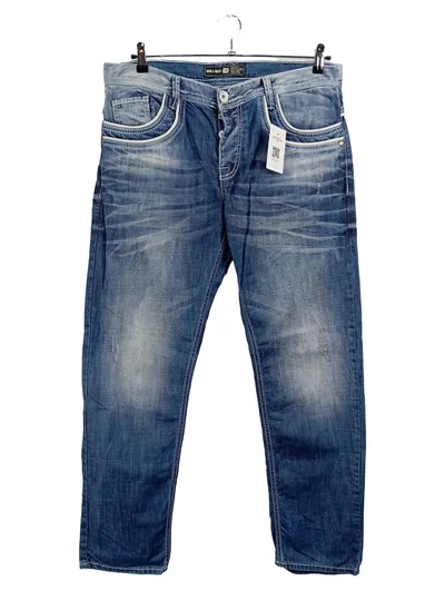 Cipo & Baxx Herren Jeans Regular Fit 34/32 Blau Used Look NEU