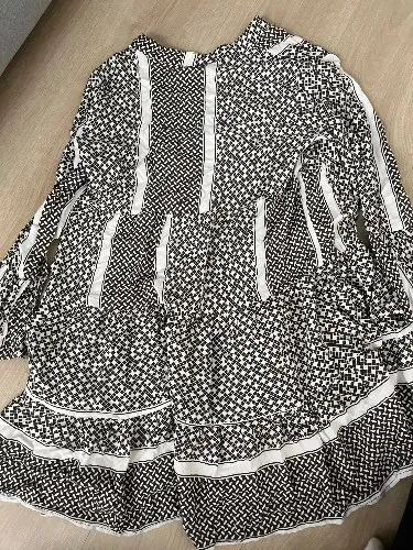 Apricot Tunikakleid Damen Gr. S Schwarz Weiß Geometrisch Boho