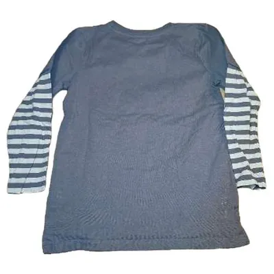 ALANA Kinder Langarmshirt Bagger LKW Motiv Gr. 122 Grau Baumwolle