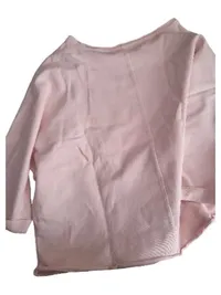 Essentials Damen Oversized Shirt Pullover Rosa Schriftzug Gr. 40/42 Baumwolle 5