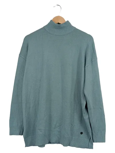 Oxmo Damen Pullover Rollkragen Türkis Gr. XXL Strick Basic