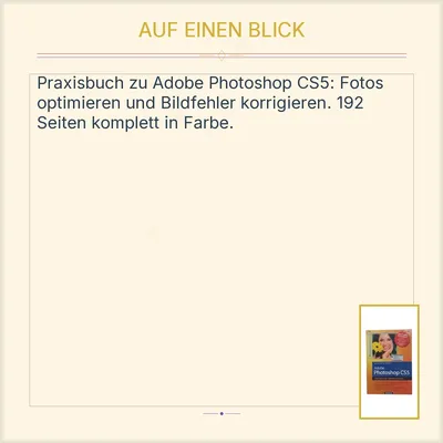 Adobe Photoshop CS5 Franzis Praxisbuch Fotos optimieren Bildfehler korrigieren