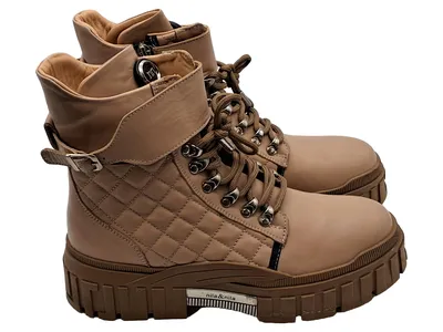 Nila & Nila Damen Schnürstiefel Plateau Stiefel Beige Gr. 50