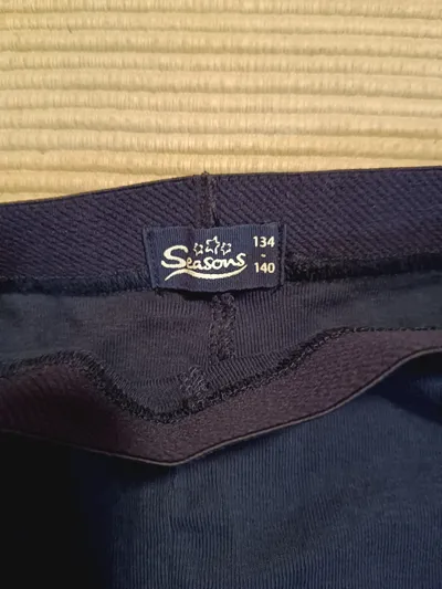 SEASONS Leggings Kinder Mädchen Gr. 134/140 Blau Baumwolle Basic