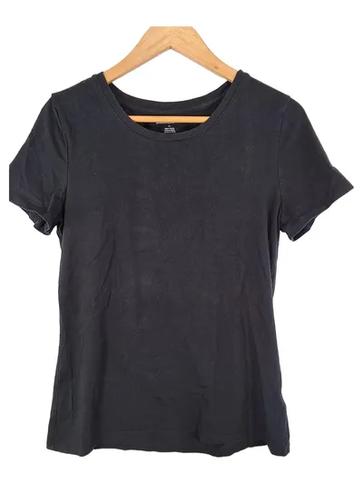 Amazon Essentials Damen T-Shirt Basic Kurzarm Schwarz Gr. M
