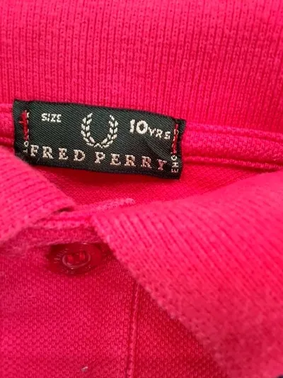Fred Perry Poloshirt Kinder Gr. 10 Jahre/140 Rot Baumwolle Preppy