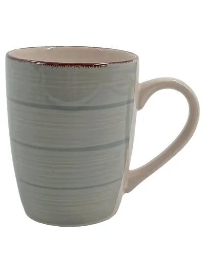 Home affaire Kaffeetasse Tasse Keramik Grün Gestreift Casual 300ml