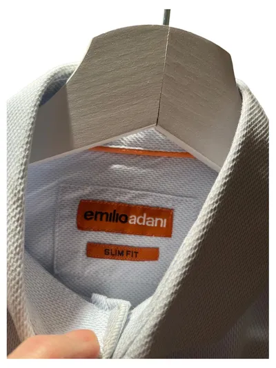 Emilio Adani Herren Business Hemd Slim Fit Langarm Blau Gr. S