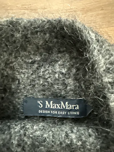 'S Max Mara Damen Pullover Rollkragen Grau Gr. 38 M Klassisch