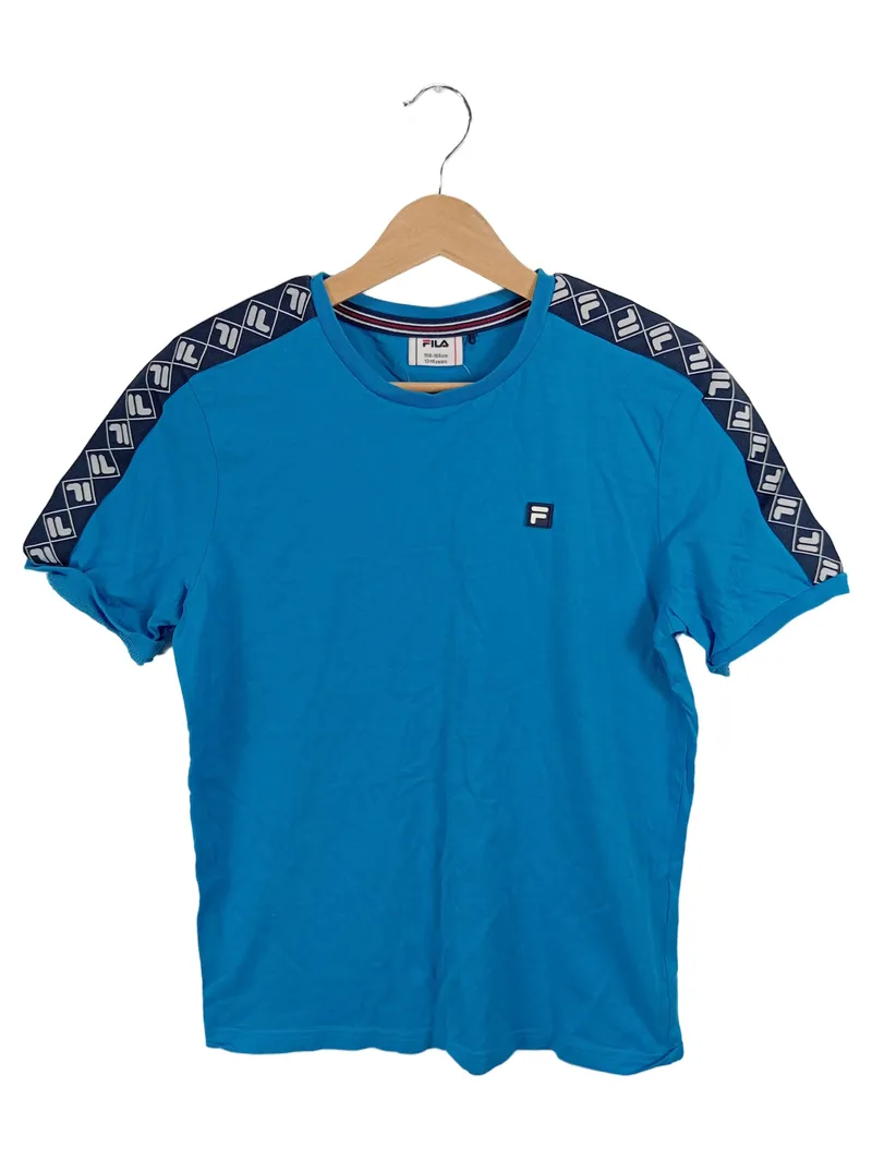 FILA T-Shirt Kinder Gr. 158-164 Blau Sportshirt Logo Tape 1