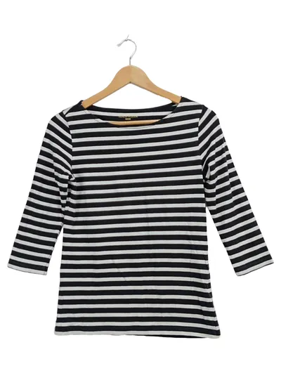 Munich Freedom Damen Langarmshirt Gestreift Schwarz Weiß Gr. S Maritim