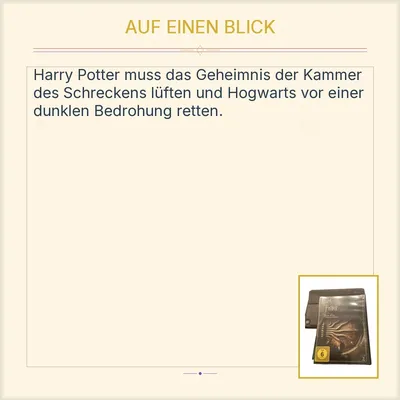 Harry Potter und die Kammer des Schreckens DVD Warner Bros. Jahr 2