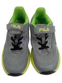 FILA Kinder Sneaker Sportschuhe Gr. 31 Grau Grün Klettverschluss 2