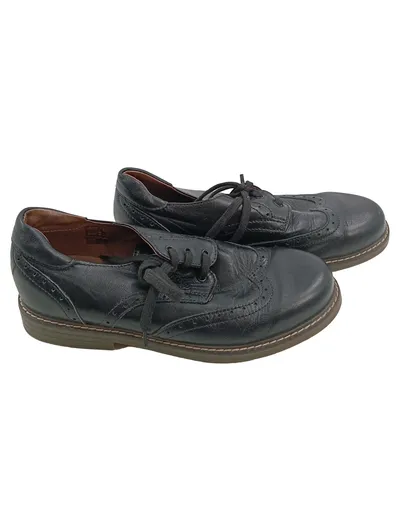 SABALIN Schnürschuhe Brogue Leder Schwarz Gr. 35 Kinder Oxford