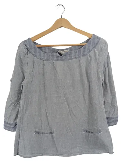 Timberland Damen Bluse Gr. S Blau Gestreift 3/4-Arm Casual Baumwolle