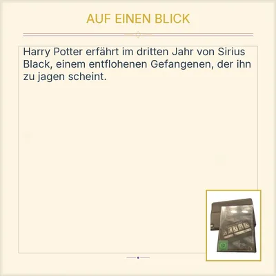 Warner Bros. Harry Potter Gefangene von Askaban DVD FSK 12