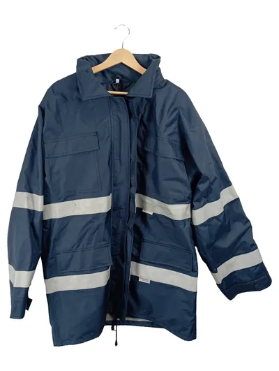 PLANAM Arbeitsjacke Herren Gr. L Warnschutz Reflexstreifen Navy Blau