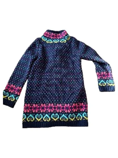 Shrinking Violet Strickjacke Mädchen Gr. 116 Blau Fair Isle Baumwolle