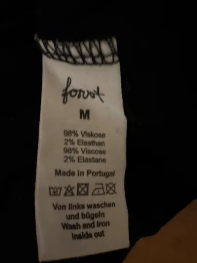 Forvert Damen Trägerkleid Schwarz Gr. M Freizeitkleid Midi