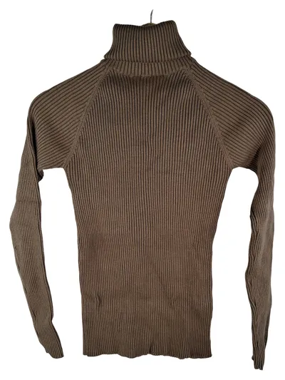 Dressystar Rollkragenpullover Damen Gr. S Braun Rippstrick Langarm
