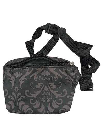 Bauchtasche Gürteltasche Schwarz Florales Muster Polyester Casual