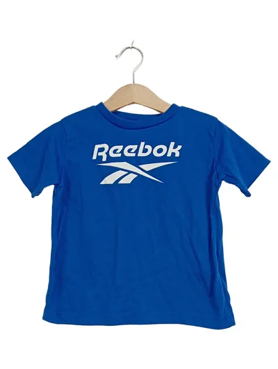Reebok Kinder T-Shirt Blau Logo-Print Gr. 24 Monate/92 Kurzarm