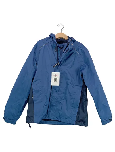 Crivit Kinder Regenjacke Gr. 134/140 Blau Outdoor Kapuze Windbreaker