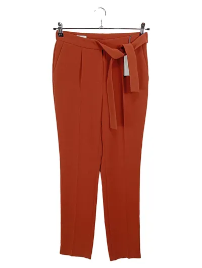 René Lezard Damen Stoffhose Gr. 36 Orange Bindegürtel Elegant