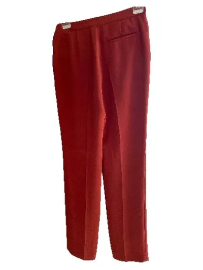 René Lezard Damen Stoffhose Gr. 36 Orange Bindegürtel Elegant