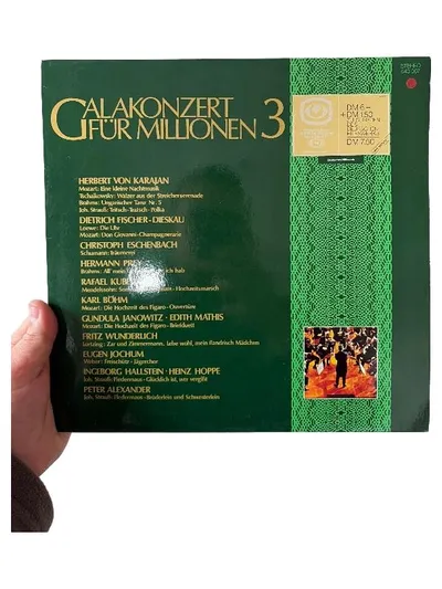 Gala-Konzert für Millionen 3 Vinyl LP Deutsche Grammophon Klassik Sampler
